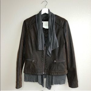 Anthropologie faux leather jacket
